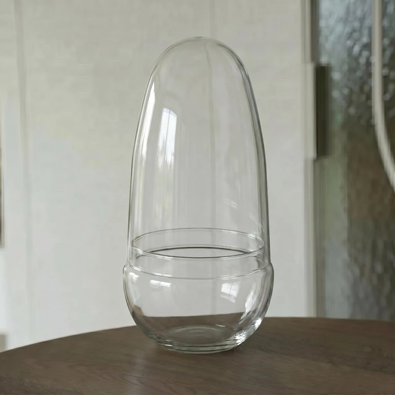 Terrarium bottle ‘Egg’ – Two-part glass dome – Closed terrarium Ø 12 cm ↑ 25 cm
