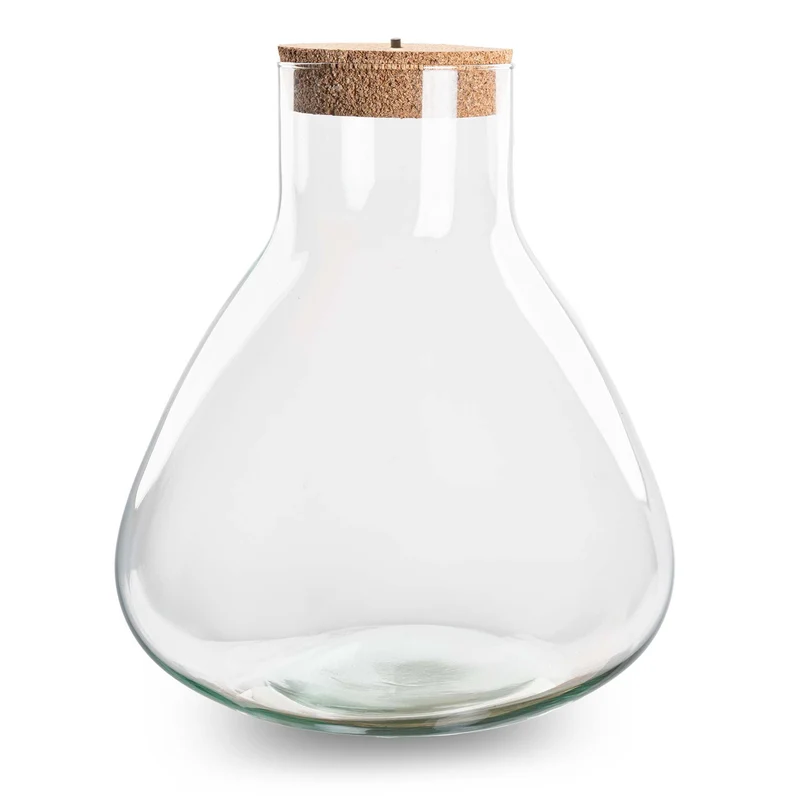 Terrarium bottle 'Sam XL' - Incl. LED cork - Closed terrarium Ø 30 cm ↑ 32 cm