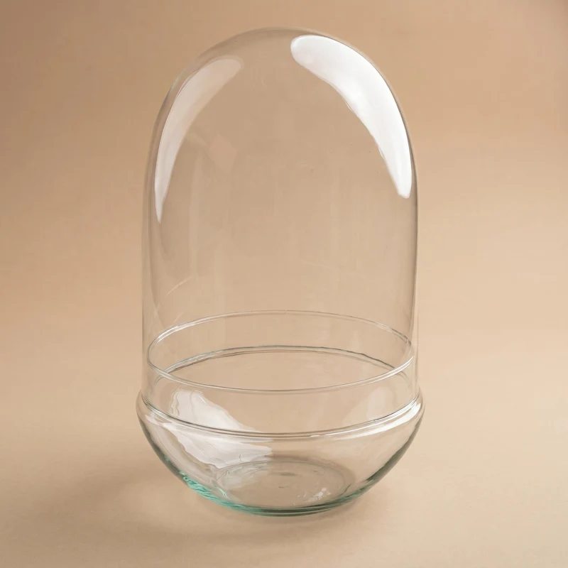 Terrarium bottle ‘Egg XL’ – Two-part glass dome – Closed terrarium Ø 17.5 cm ↑ 30 cm