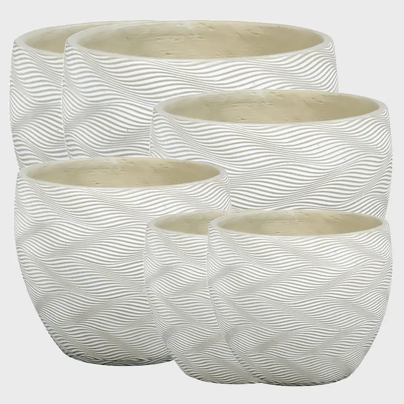 6er Übertopfset XL Keramik Outdoor