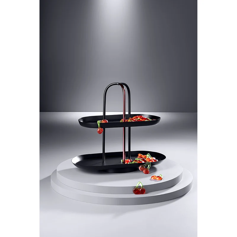 UPPER EAST 2er Etagere schwarz
