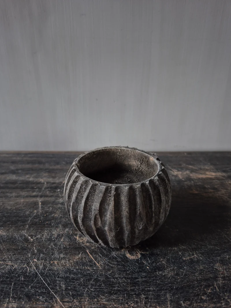 Houten waxinelichthouder Noëlle - 9 cm