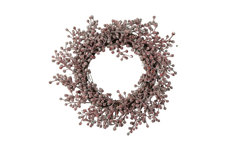 Kunst dadelkrans aubergine bruin - 20-30 cm