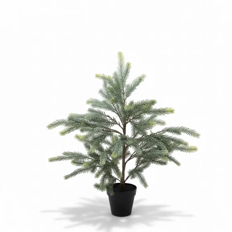 Blauwspar kerstboom in binnenpot real touch - 70 cm