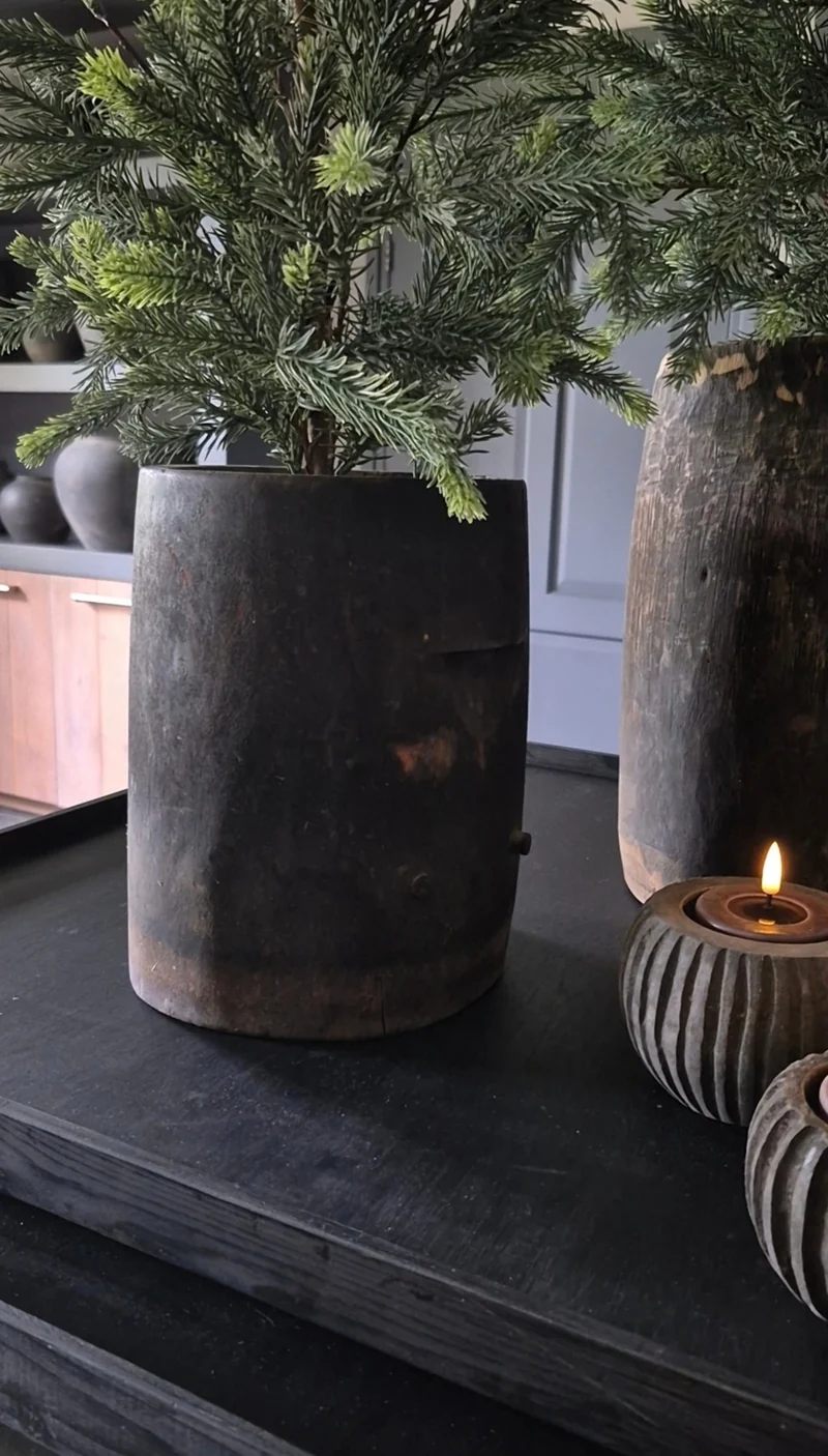 Blauwspar kerstboom in binnenpot real touch - 70 cm