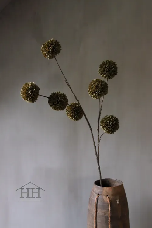Kunst Pompom 7 bol olijfgroen 98cm