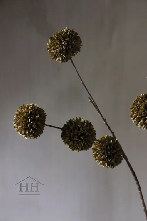 Kunst Pompom 7 bol olijfgroen 98cm