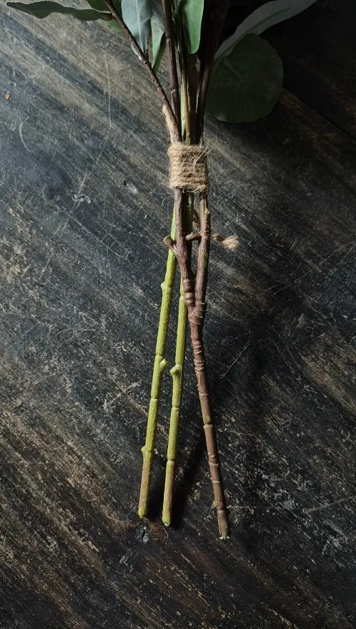 Eucalyptus kunsttakken groene mix met olijf 65 cm