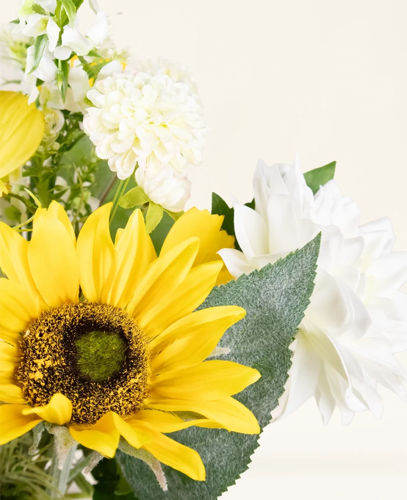 Zijden kunstbloemen boeket Sunny Whisper