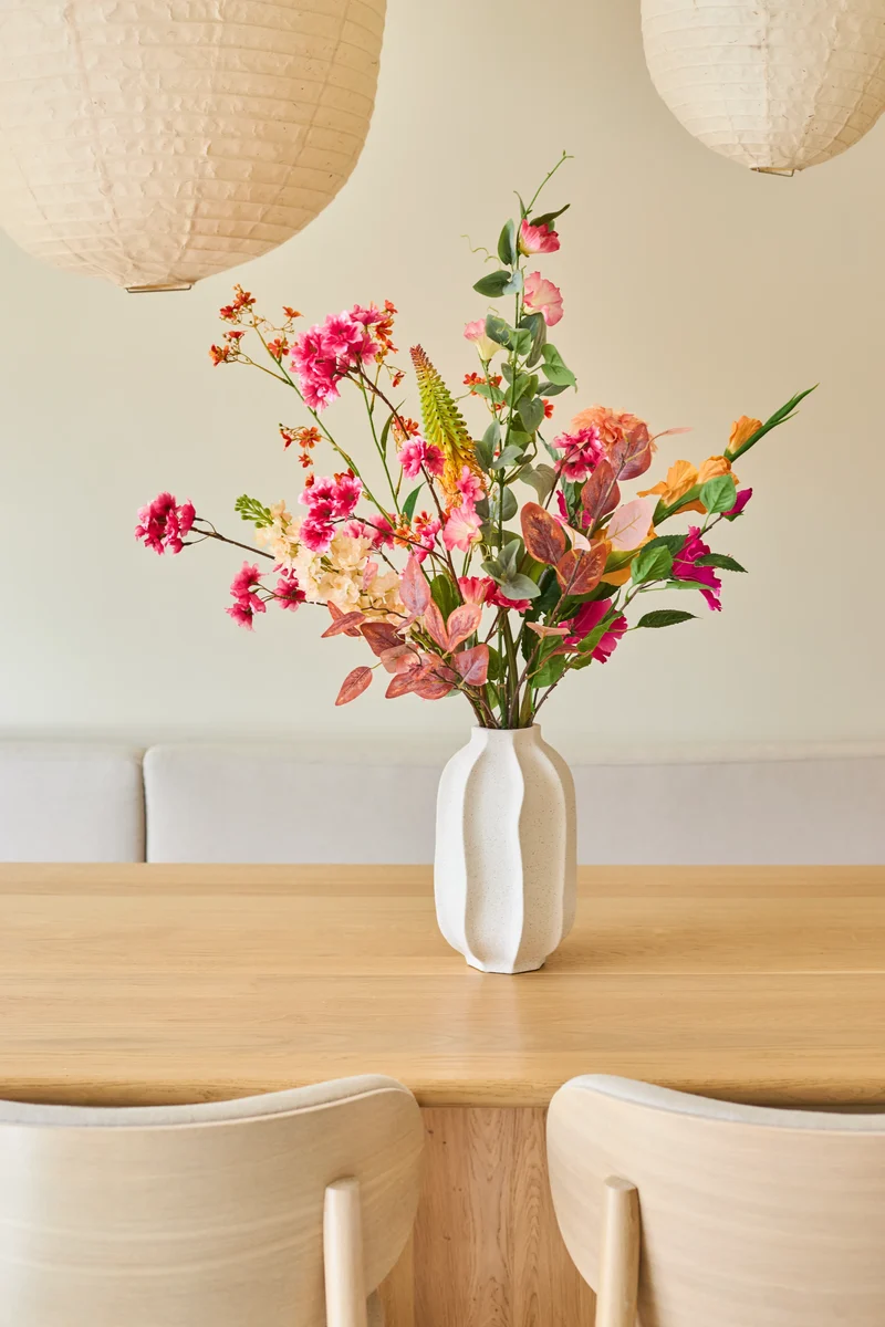 Zijden kunstbloemen boeket Wild Peach