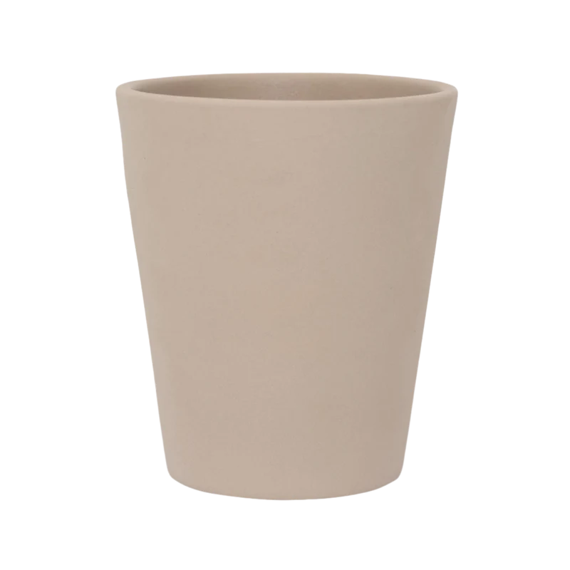 Blumentopf Rosa Beige aus glasierter Keramik