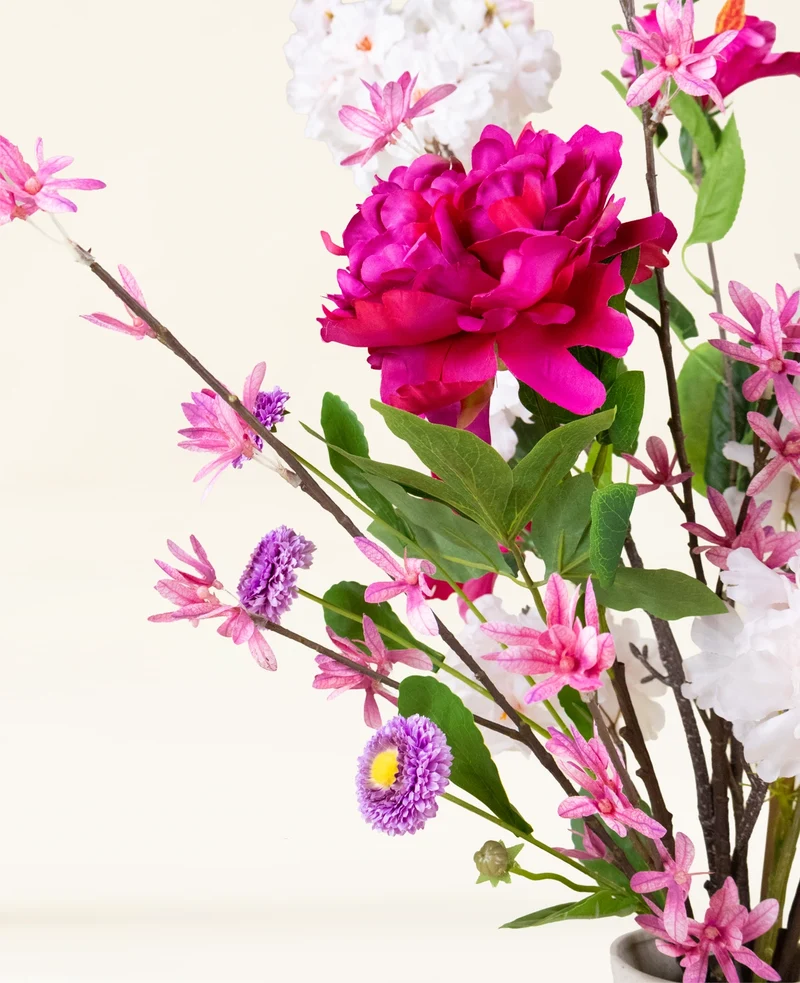 Zijden kunstbloemen boeket Pink Reverie