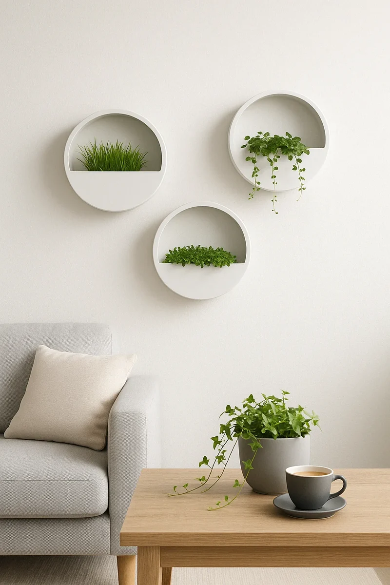 Wandpflanzschalen Wally, 3er Set Ø 50 cm