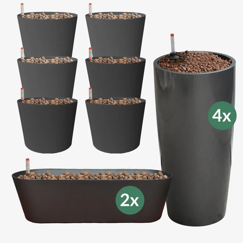 Übertöpfe Palettenset mit Vase Klassik