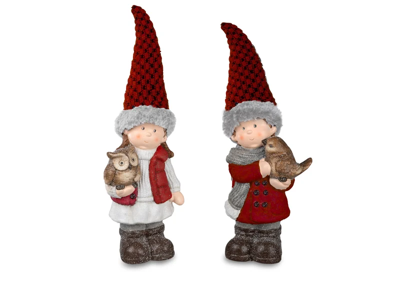 Winterkinder 2er Set Höhe 31cm