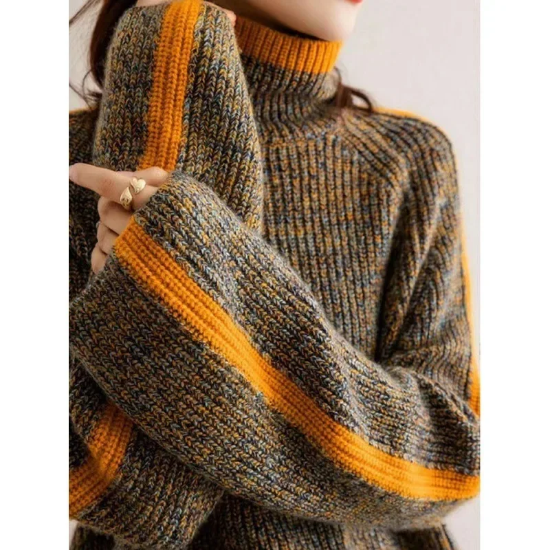 Pullover mit hohem Kragen, gestrickt, Damen | La Parisienne
