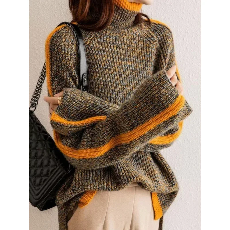 Pullover mit hohem Kragen, gestrickt, Damen | La Parisienne