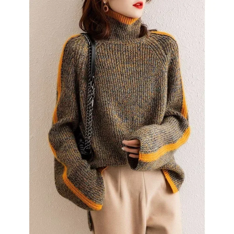 Pullover mit hohem Kragen, gestrickt, Damen | La Parisienne