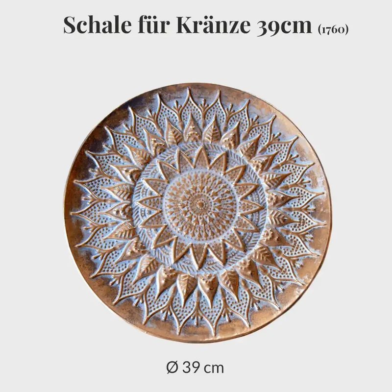 Teller für Kränze Mila 39cm Gold