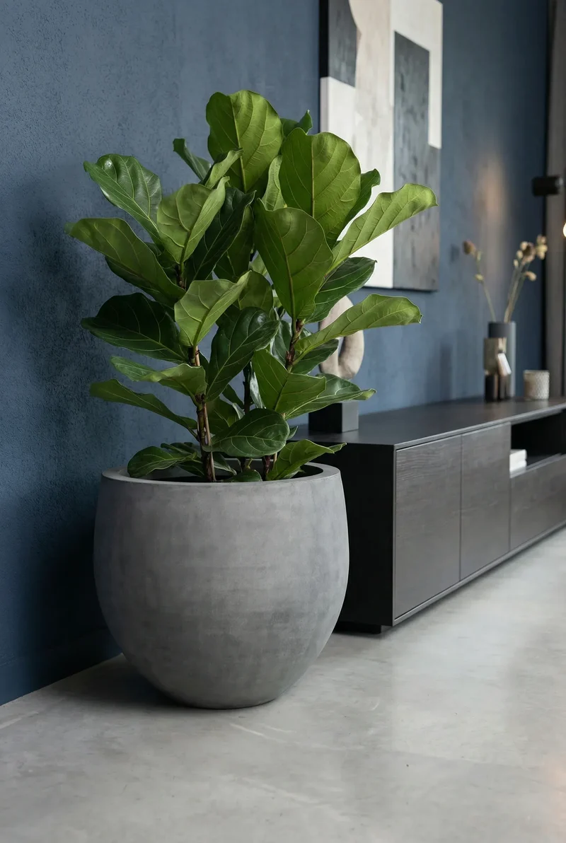 Pflanzkübel Orb Grau, kugelrund aus Fiberstone