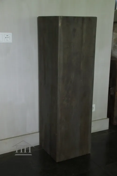 Houten zuil vergrijsd 100 cm