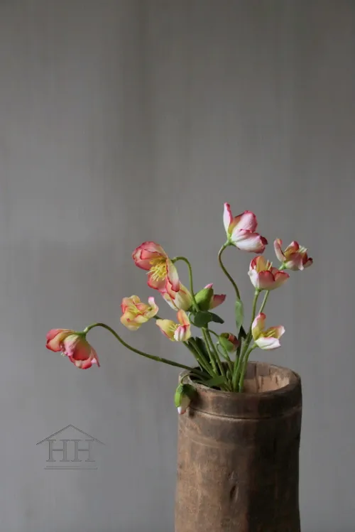 Kunst helleborus plant roze - 30 cm