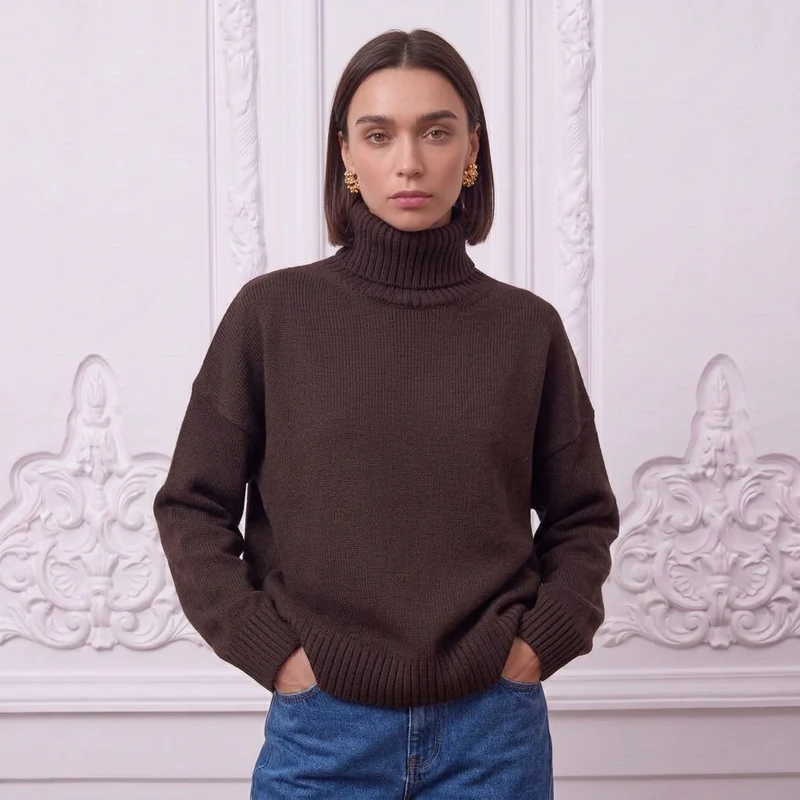 Pullover mit hohem Kragen | La Parisienne