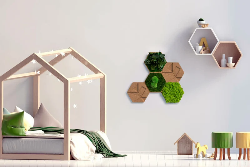 Kork-Hexagon Set, 5er Set