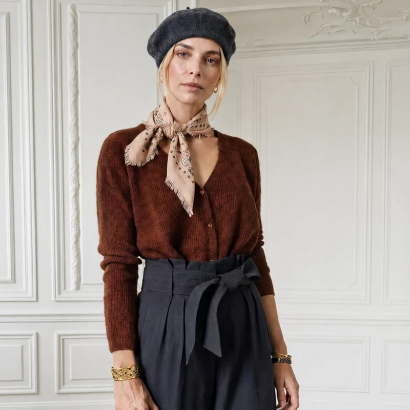 Damen-Baskenmütze aus 100 % Kaschmir | La Parisienne