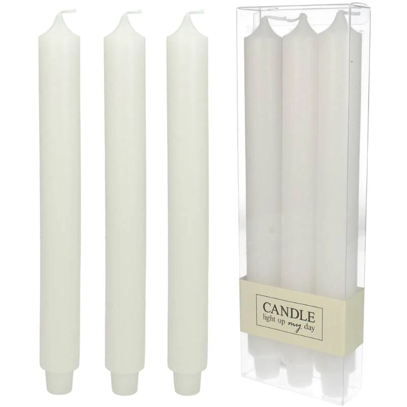 Candle White - Set of 3 - ↑ 30cm