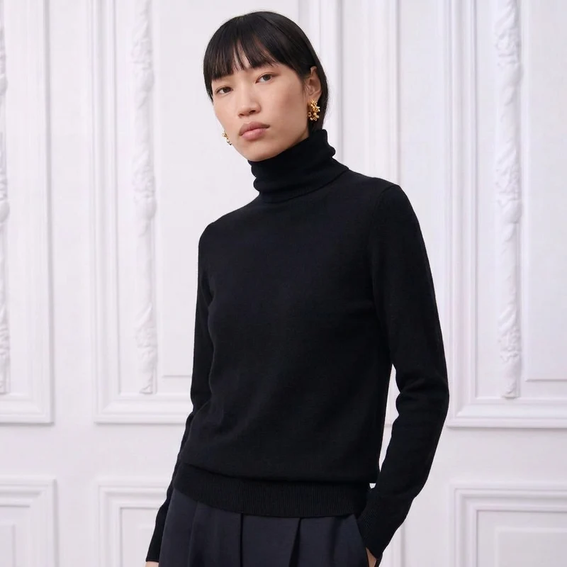 Damen Winter Pullover Hoher Kragen | La Parisienne