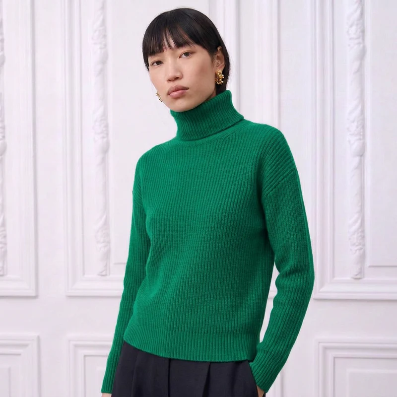 Damen Winter Pullover Hoher Kragen | La Parisienne