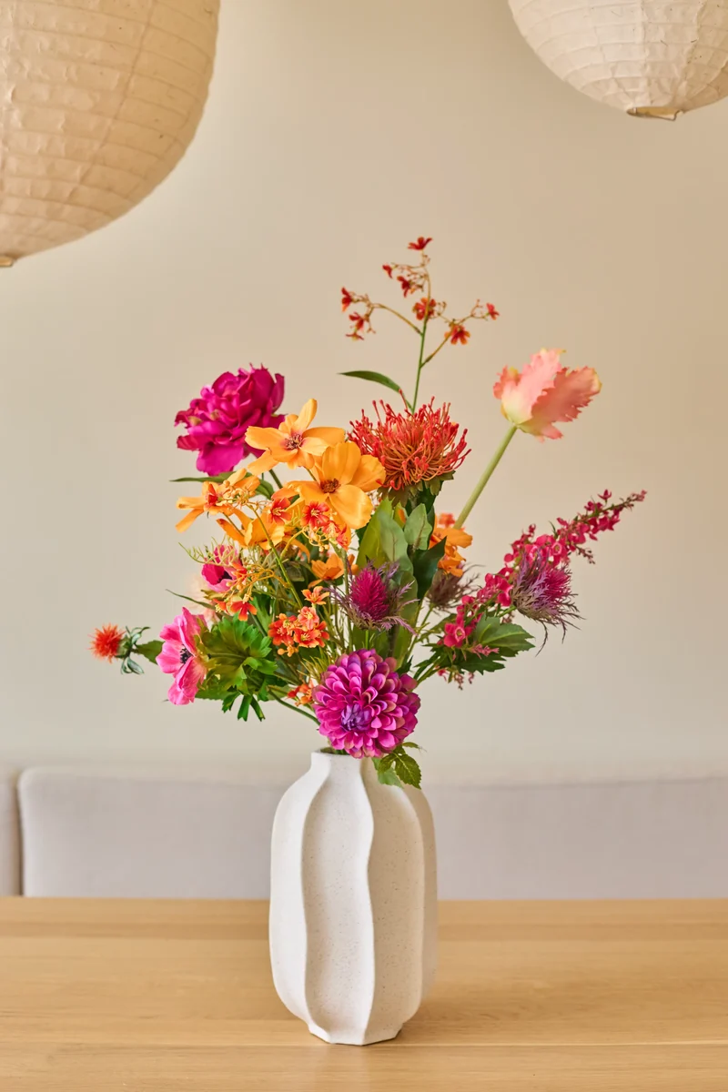 Zijden kunstbloemen boeket Magnus di Lambo