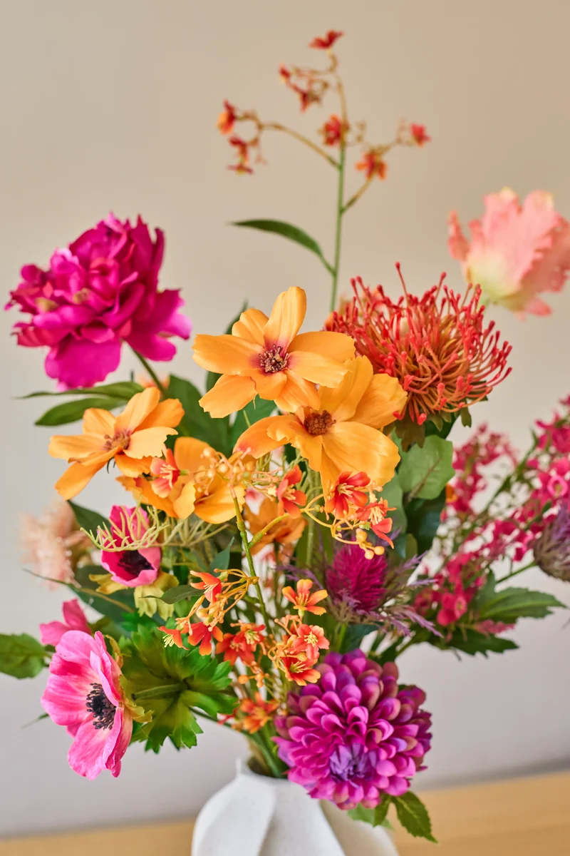 Zijden kunstbloemen boeket Magnus di Lambo
