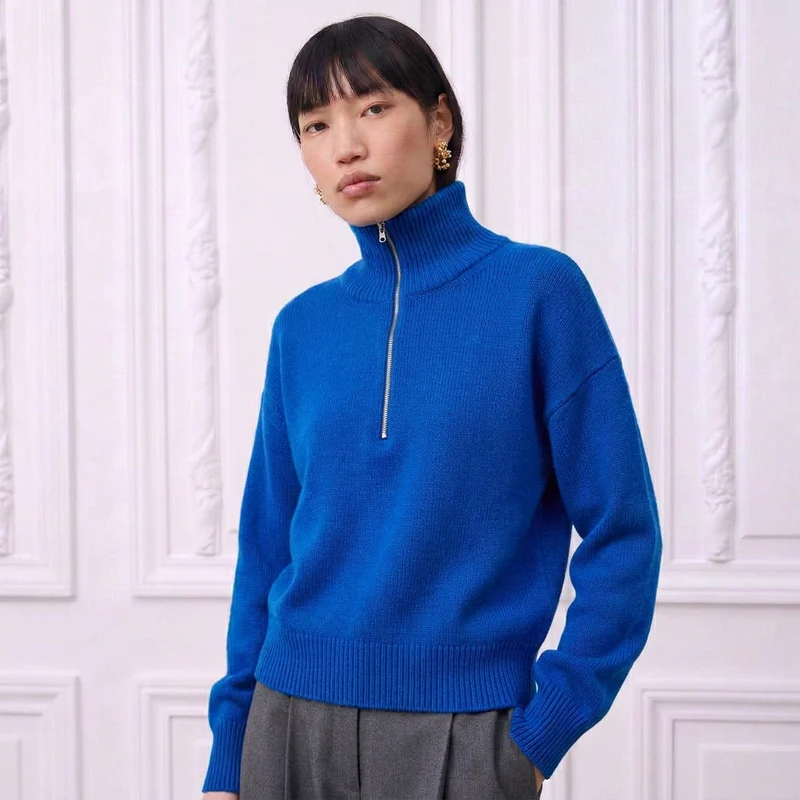 Pullover mit Reißverschluss | La Parisienne