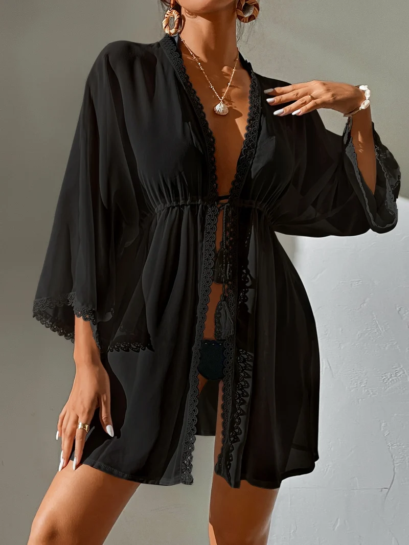 Sommer Kimono mit Schleife | La Parisienne