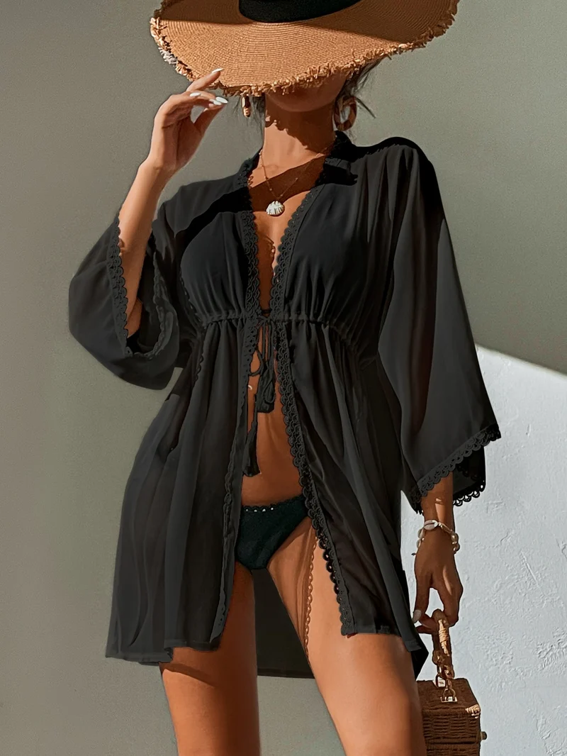 Sommer Kimono mit Schleife | La Parisienne