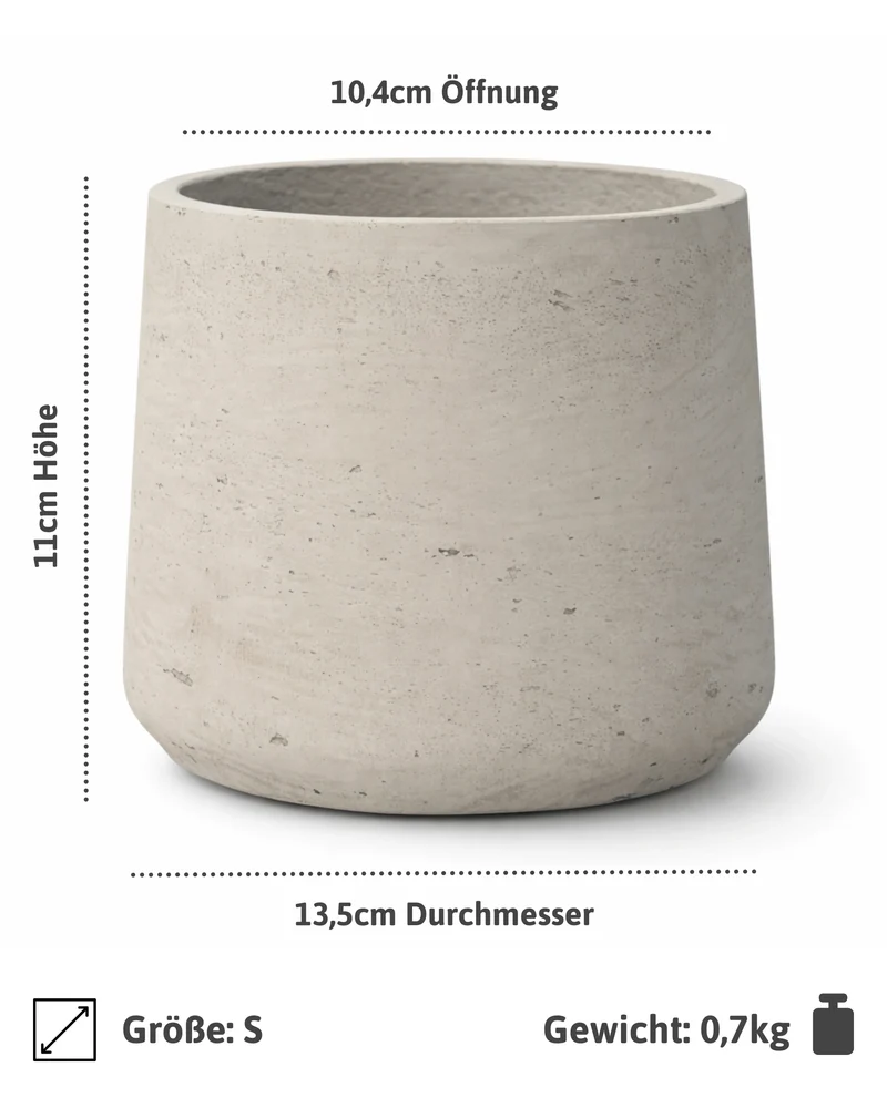 Übertöpfe Patt Grau, 3er-Set