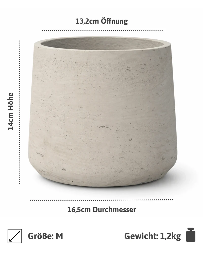 Übertöpfe Patt Grau, 3er-Set