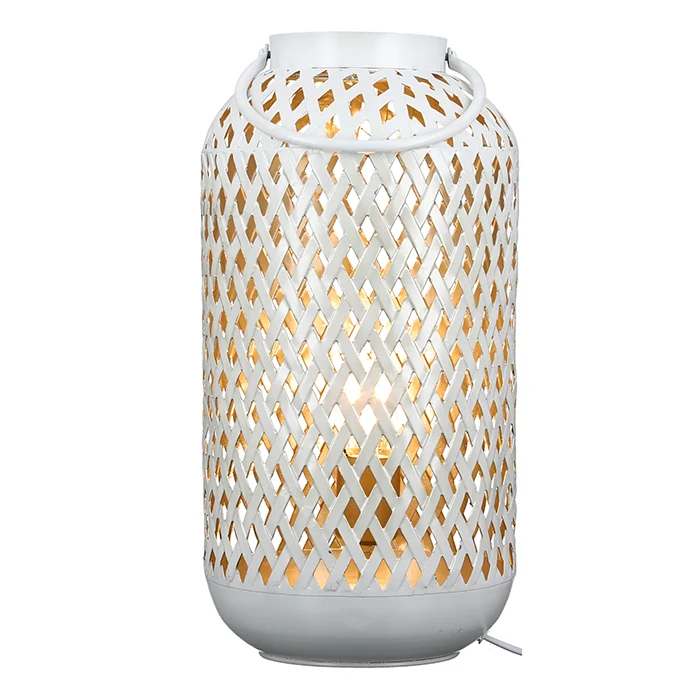 Metall Lampe “Bianco” Höhe 42 cm