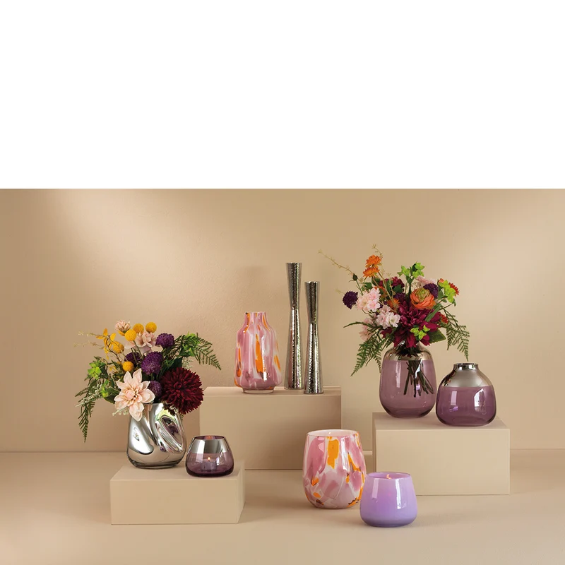 DESSA Vase silberfarben