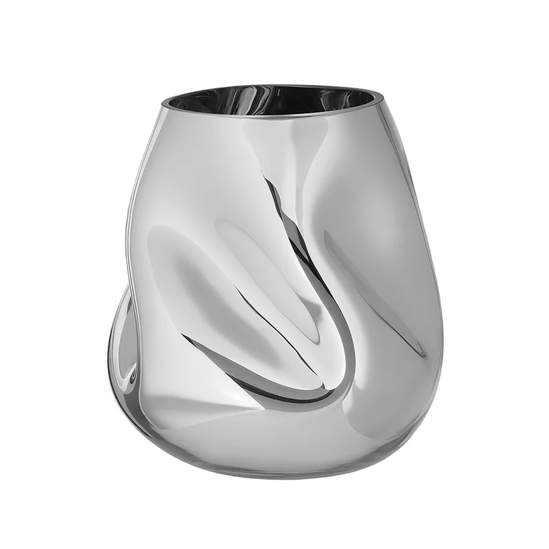 MIRA Vase silberfarben
