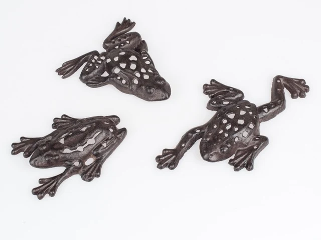 Metall-Frosch “antik” 3er Set