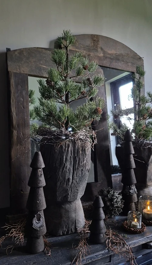 Kunst pinus boom in binnenpot - 70 cm