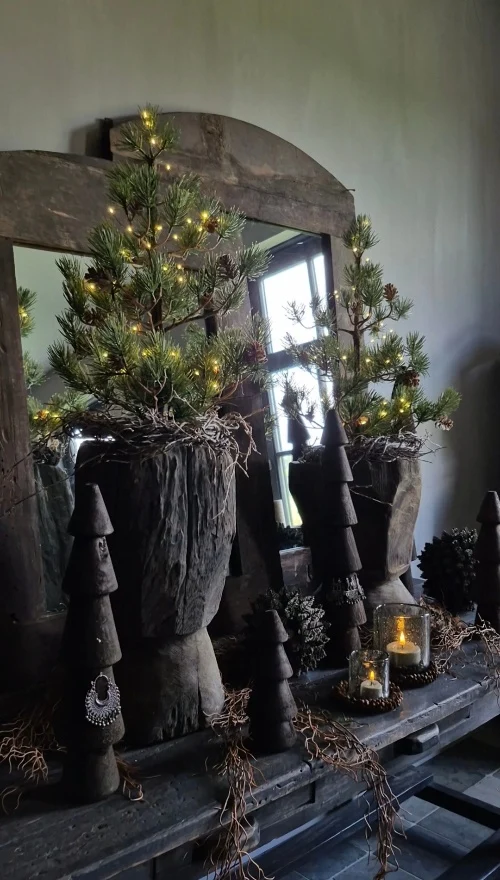 Kunst pinus boom in binnenpot - 70 cm