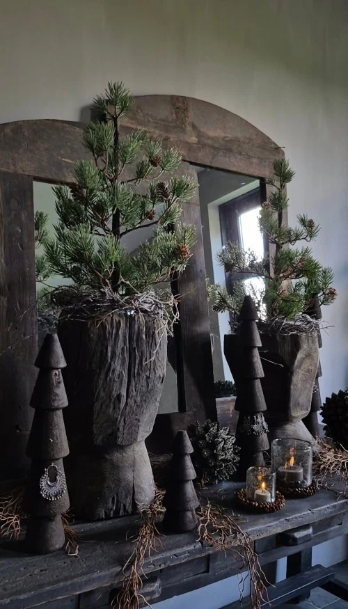 Kunst pinus boom in binnenpot - 70 cm