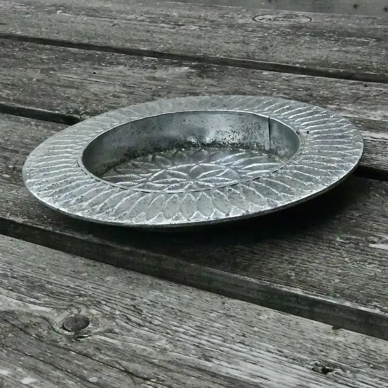 Tiefer Metallteller für Kränze 28cm