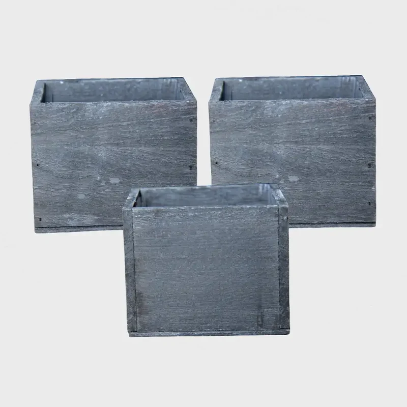 3er Set Holzkistchen 10cm