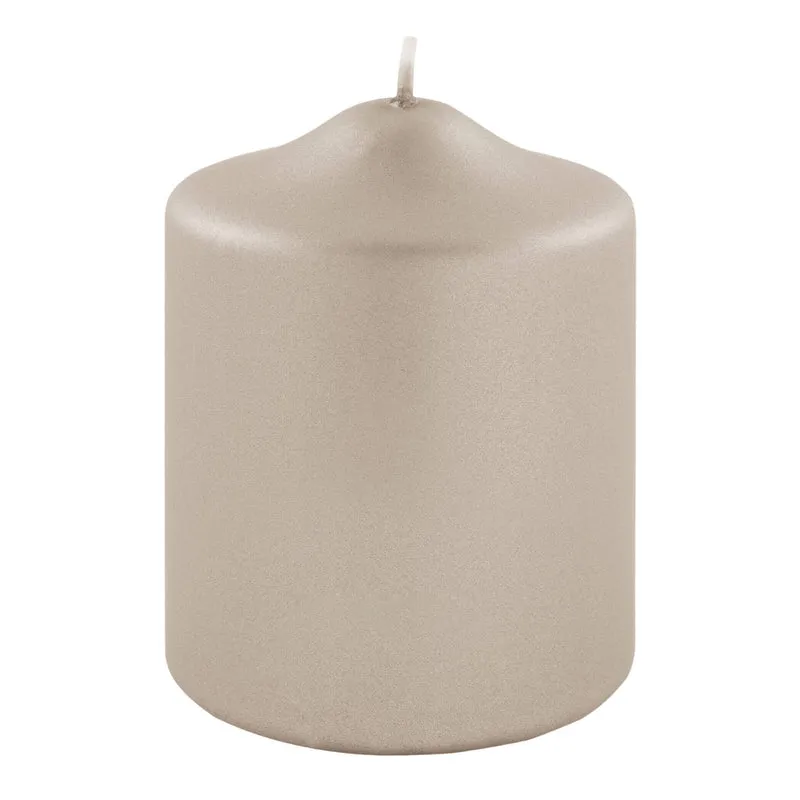 CANDLE metallic Stumpenkerze stein