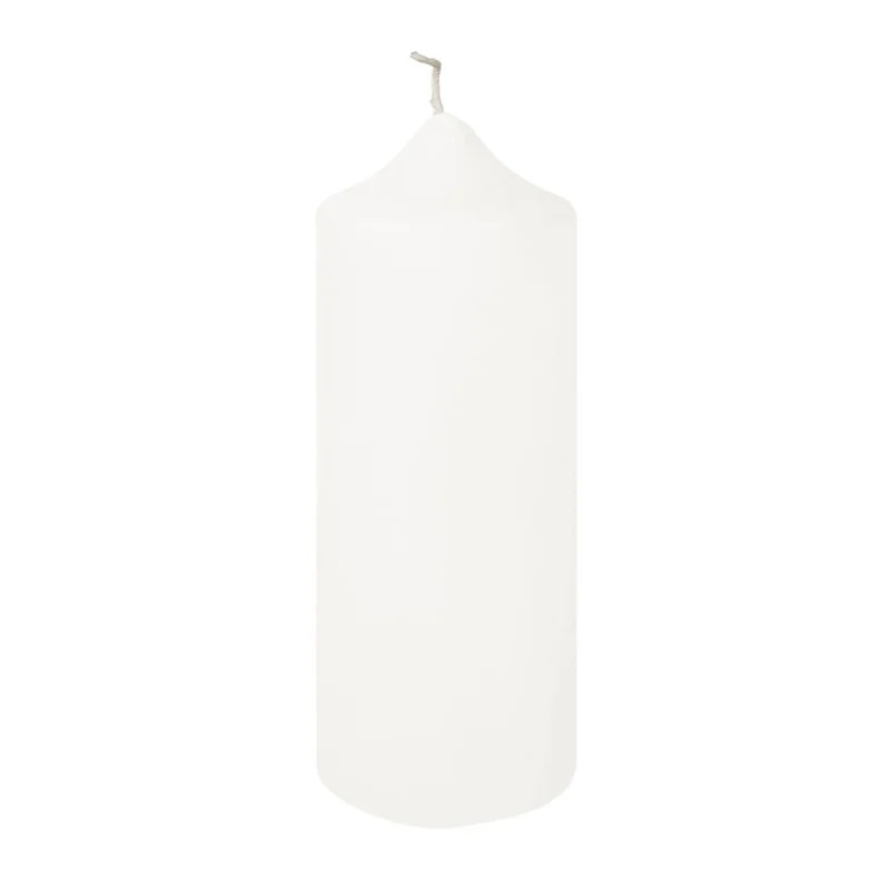 CANDLE getauchte Stumpenkerze weiß